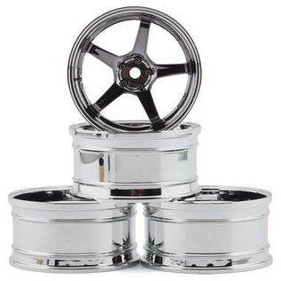 MST MXS-832109SBK  MST GT Wheel Set (Chrome/Black Chrome) (4) (Offset Changeable)