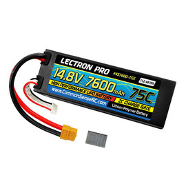 Lectron Pro 4S7600-75X  Lectron Pro 4S 14.8v 7600mAh 50C LiPo Battery w/ TX