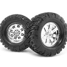 HPI HPI4726  Super Mudders Tires on Ringz Wheels Savage X 14mm Hex(2)