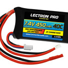 Lectron Pro 2S450-40J  Lectron Pro 2S 7.4v 450mAh 40C LiPo w/ JST Plug : SCX24