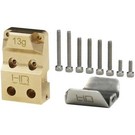 HOT RACING HRASXTF12CP  Hot Racing Axial SCX24 Brass Differential Cover w/Stainless Axle Skid Plate