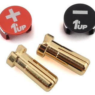 1UP Racing 1UP190432  5mm Black & Red LowPro Bullet Plugs & Grips