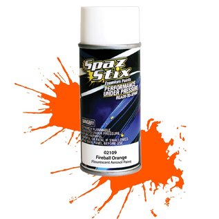 Spaz Stix SZX02109  Fireball Orange Fluorescent Aerosol Paint (3.5oz)