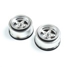 TLR / Team Losi LOS43048  Losi Rear Wheel, Satin Chrome (2): 22S Drag