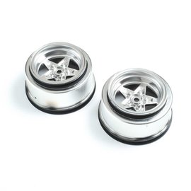 TLR / Team Losi LOS43048  Losi Rear Wheel, Satin Chrome (2): 22S Drag