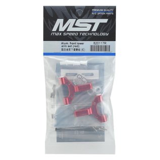 MST MXS-820117R  MST Aluminum Front Lower Arm Set (Red)