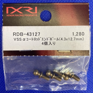 Xenon RDB-43127  Xenon Hex Screw Topped Ball Studs 4.3mm x 12.7mm (4pcs)