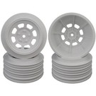DE Racing DERDS4FW  White Speedway SC Dirt Oval Wheels (4) Slash Front