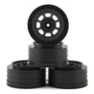 DE Racing DERDS4RB  Black Speedway SC Wheels (4) Slash Rear