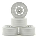 DE Racing DERDS4RW  White Speedway SC Wheels (4) Slash Rear