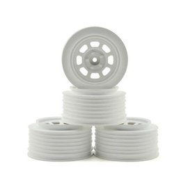 DE Racing DERDS4RW  White Speedway SC Wheels (4) Slash Rear
