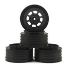DE Racing DERDS4AB  Black Speedway SC Dirt Oval Wheels (4) (+3mm Offset)