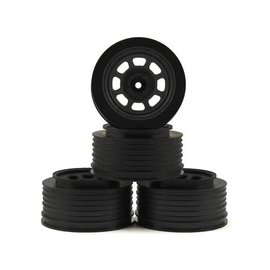 DE Racing DERDS4FB  Black Speedway SC Dirt Oval Wheels (4) Slash Front