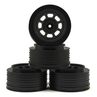 DE Racing DERDS4FB  Black Speedway SC Dirt Oval Wheels (4) Slash Front