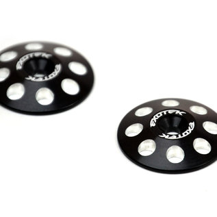 Exotek Racing EXO1665BLK  Black 22mm 1/8 XL Aluminum Wing Buttons (2) (Black)