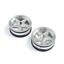 TLR / Team Losi LOS43045  Losi Front Wheel, Chrome (2): 22S Drag