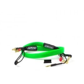 Avid RC AV1402-GRN  2S Green Charge Lead Cable w/4mm & 5mm Connector