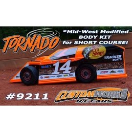 Custom Works R/C CSW9211  Tornado Midwest Modified Short Course Mod Body Kit (Clear)