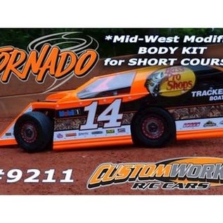 Custom Works R/C CSW9211  Tornado Midwest Modified Short Course Mod Body Kit (Clear)