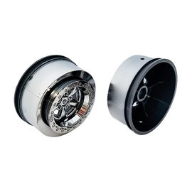 Team Associated ASC71076  Black Chrome DR10 Rear SC Wheels (2)