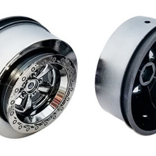 Team Associated ASC71076  Black Chrome DR10 Rear SC Wheels (2)