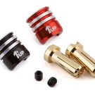 1UP Racing 1UP190436  5mm Bullet Plugs w/ Black & Red Heatsink Grips