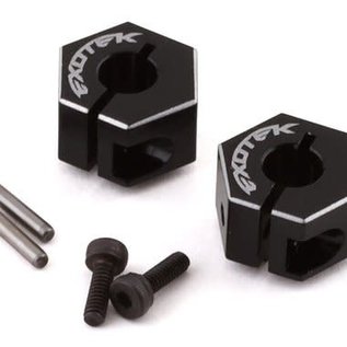 Exotek Racing EXO1989  Exotek TLR 22 Drag Racing Wide Clamping Rear Hex (Black) (2) (8mm)