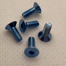 MRC Hobbies Products MRCHW-FHCSM3x8BLUE  M3 x 8mm Blue Steel Flat Head  Screws (5)