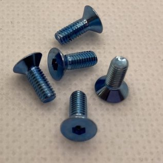 MRC Hobbies Products MRCHW-FHCSM3x8BLUE  M3 x 8mm Blue Steel Flat Head Countersunk (5)