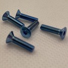 MRC Hobbies Products MRCHW-FHCSM3x12BLUE  M3 x 12mm Blue Steel Flat Head Countersunk (5)