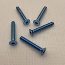 MRC Hobbies Products MRCHW-FHCSM3x20BLUE  M3 x 20mm Blue Steel Flat Head Countersunk (5)