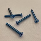 MRC Hobbies Products MRCHW-FHCSM3x25BLUE  M3 x 25mm Blue Steel Flat Head Countersunk (5)