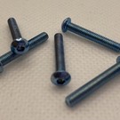 MRC Hobbies Products MRCHW-BHM3x20BLUE  M3 x 20mm Blue Steel Button Head Screws (5)