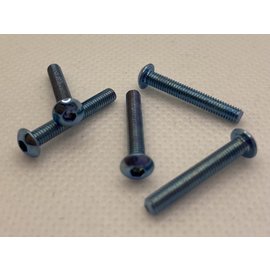 MRC Hobbies Products MRCHW-BHM3x20BLUE  M3 x 20mm Blue Steel Button Head (5)