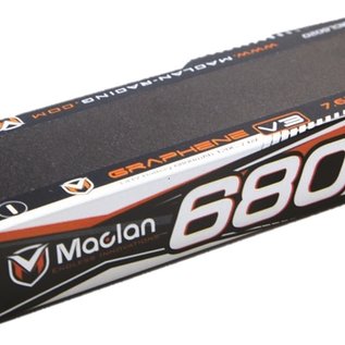 Maclan Racing MCL6020  Maclan V3 2S 7.6v 6800mAh 120C HV LCG LiPo w/ 5mm Bullets