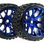 SWEEP C1002BC  Terrain Crusher Belted Tires preglued on Blue Wheel 2pcs set