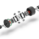 Xray XRA365100  XRAY XB4 Active Differential - Front or Rear - Set