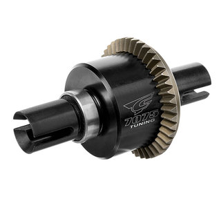 Team Corally COR00180-410  Black F/R Xtreme Differential Case, 30mm Aluminium 7075 Hard Anodized Python XP