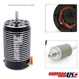 Surpass Hobby USA 4268-1550 Rocket 1/8 1550Kv 7S Short RPM Sensored Brushless Motor