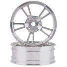 SSD SSD00470  Chrome Silver Front 2.2" V Spoke Drag Racing Wheels (2)