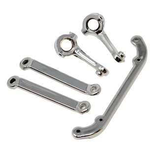 Redcat Racing RER14523  Chrome V2 Steering Arms (L/R) & V2 Toe Links: SixtyFour Lowrider