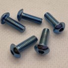 MRC Hobbies Products MRCHW-BH  M4 x 12mm Blue Steel Button Screws (5)