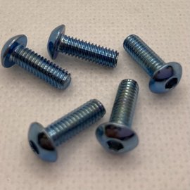 MRC Hobbies Products MRCHW-BH  M4 x 12mm Blue Steel Button Head 2.5mm Hex Drive (5)