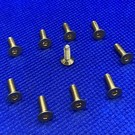 MRC Hobbies Products MRCHW-FHCSBR  M3 x 10mm Brass Flat Head Countersunk 2.0mm Hex Drive (10)
