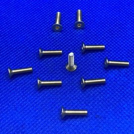 MRC Hobbies Products MRCHW-FHCSBR  M3 x 12mm Brass Flat Head Countersunk 2.0mm Hex Drive (10)
