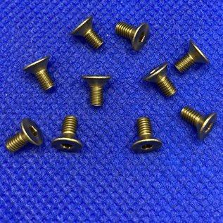 MRC Hobbies Products MRCHW-FHCSBR  M3 x 6mm Brass Flat Head Countersunk 2.0mm Hex Drive (10)