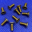 MRC Hobbies Products MRCHW-FHCSBR  M3 x 8mm Brass Flat Head Countersunk 2.0mm Hex Drive (10)