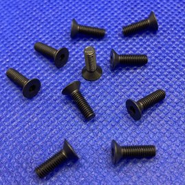 MRC Hobbies Products MRCHW-FHCS  M3 x 10mm Black Steel Flat Head Countersunk 2.0mm Hex Drive (10)