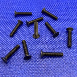 MRC Hobbies Products MRCHW-FHCS  M3 x 16mm Black Steel Flat Head Countersunk 2.0mm Hex Drive (10)