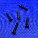 MRC Hobbies Products MRCHW-FHCS  M3 x 18mm Black Steel Flat Head Screws (5)